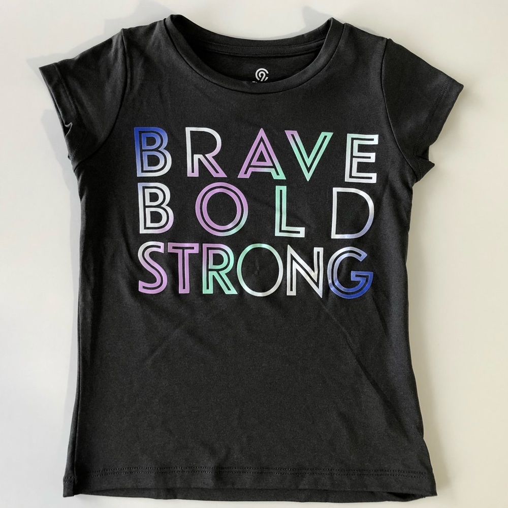 Girls sport tee. Brave Bold. XS (4-5) Feminism